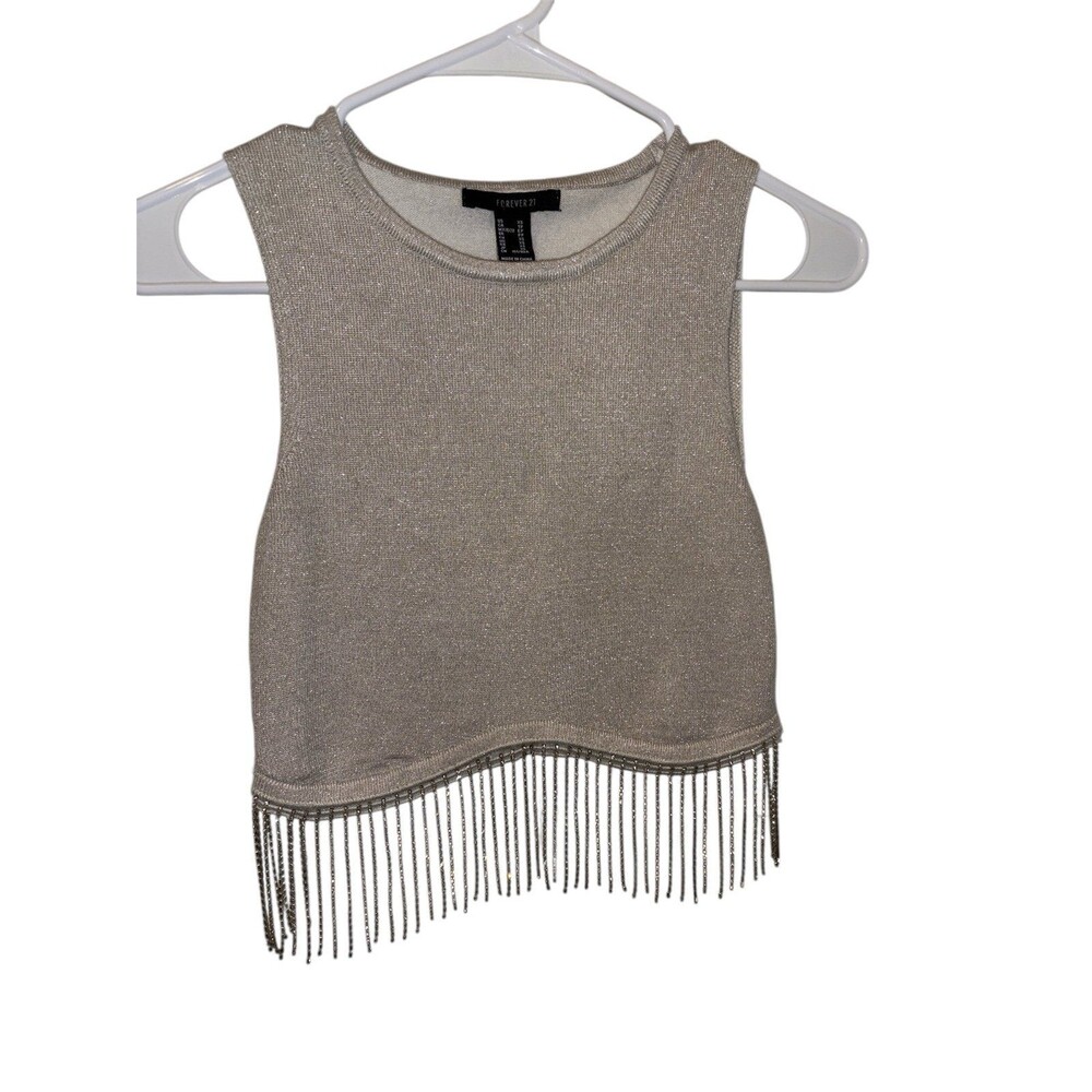 FREE SHIP Rhinestone Tassel Top